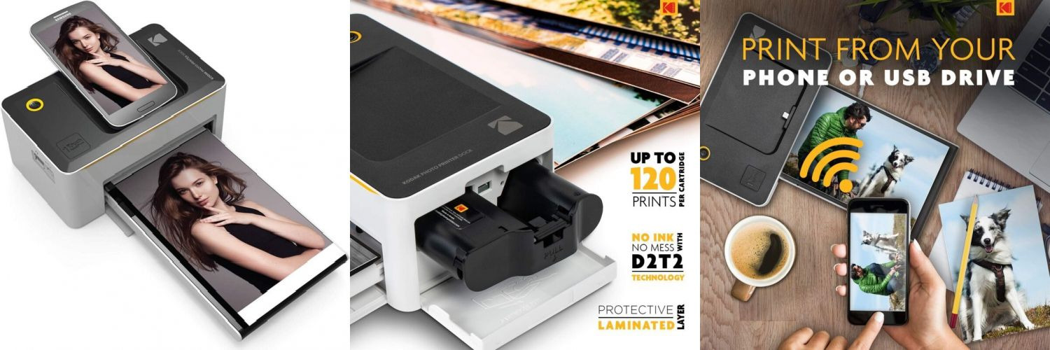 Kodak Dock & Wi-Fi Portable 4x6” Instant Photo Printer, Premium Quality Full... 