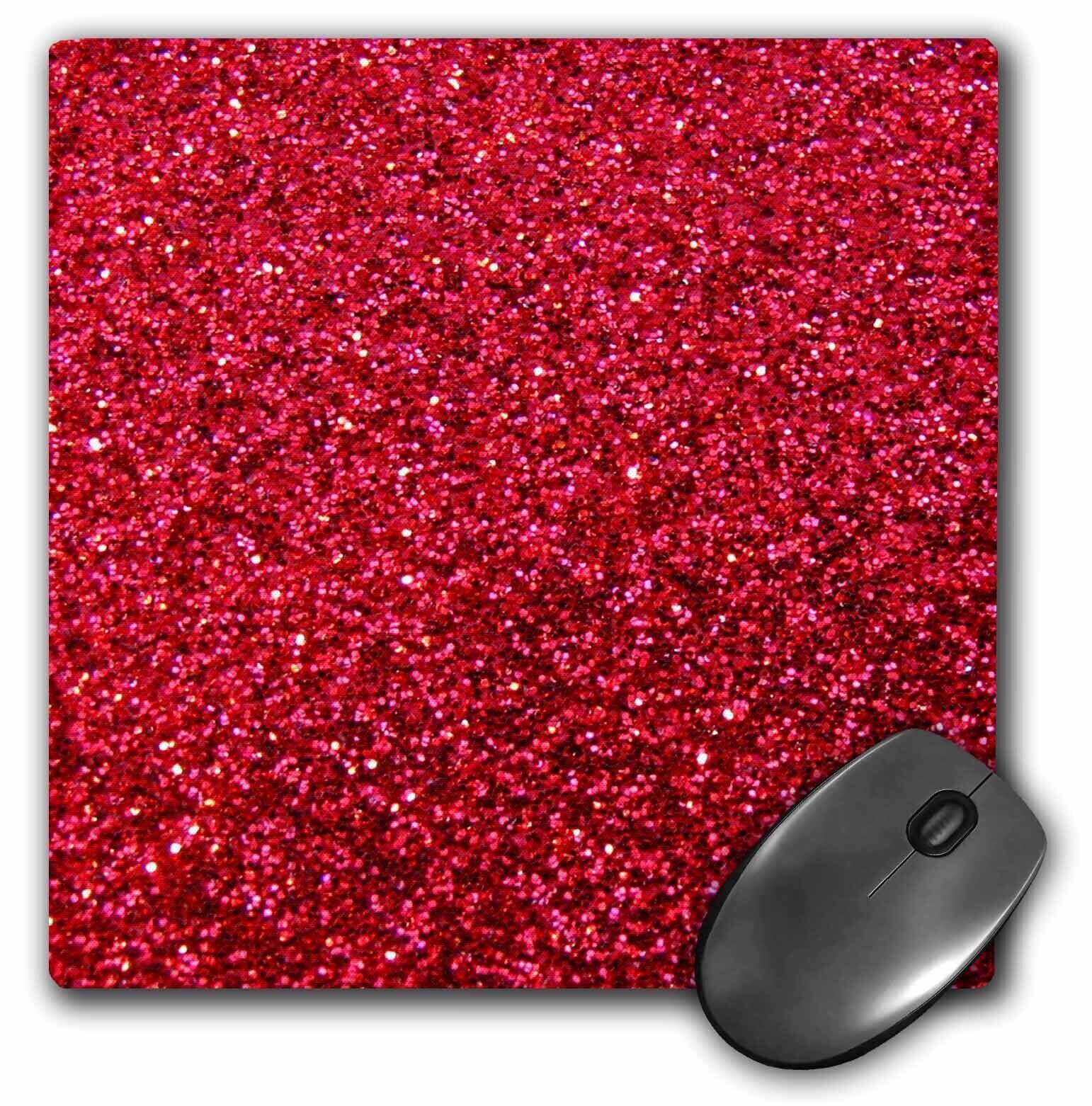 3dRose Red Faux Glitter - photo of glittery texture - glam matte sparkly bling -