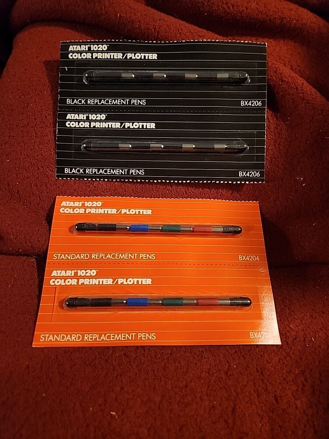 Atari 1020 Color Printer Plotter Replacement Pens Ink Sealed 2- BX4204 /2-BX4206