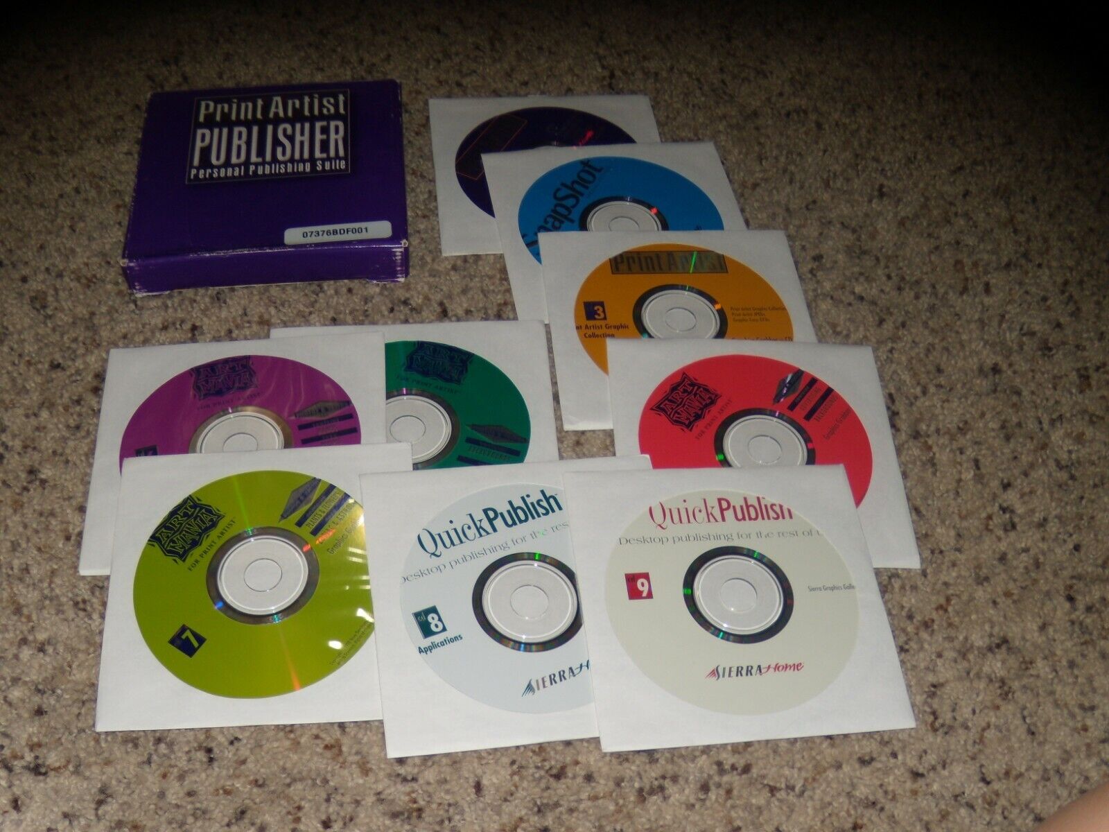 Print Artist Publisher PC Program with pictured disks