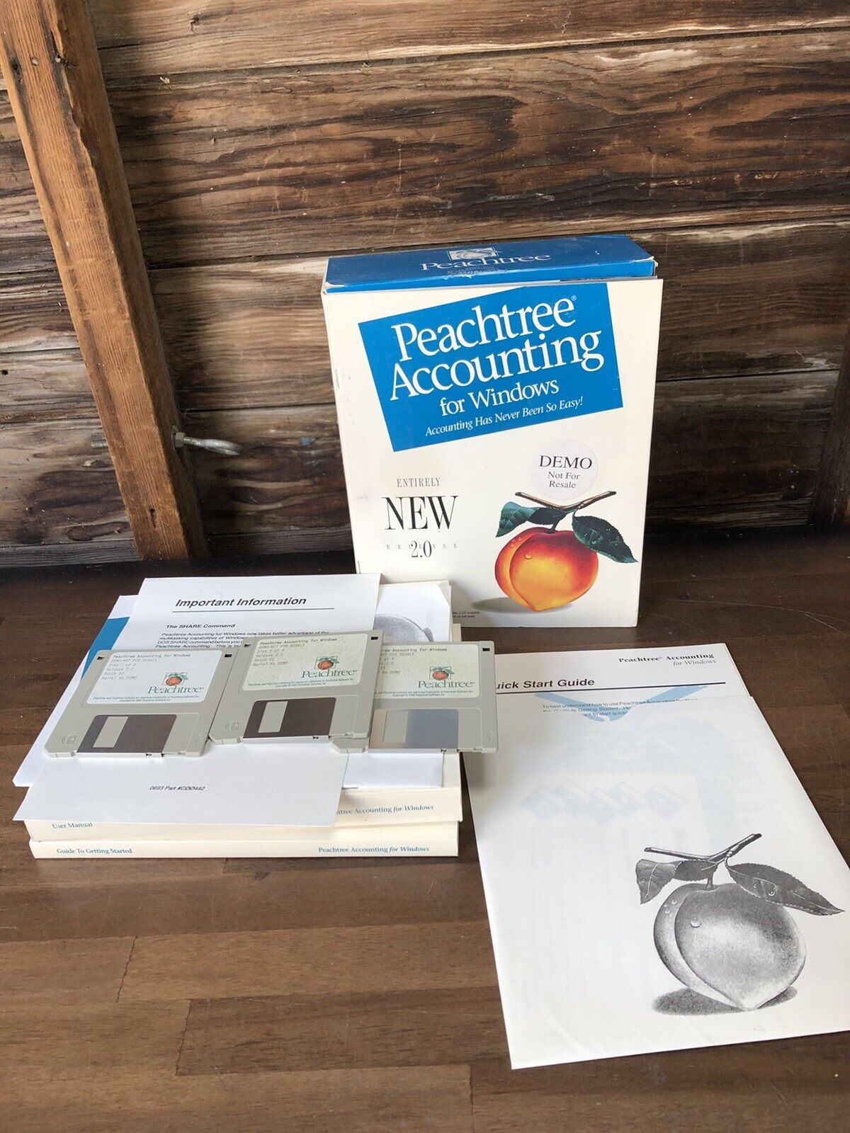 VINTAGE  PEACHTREE ACCOUNTING SYSTEM     2.0 For Windows 1993