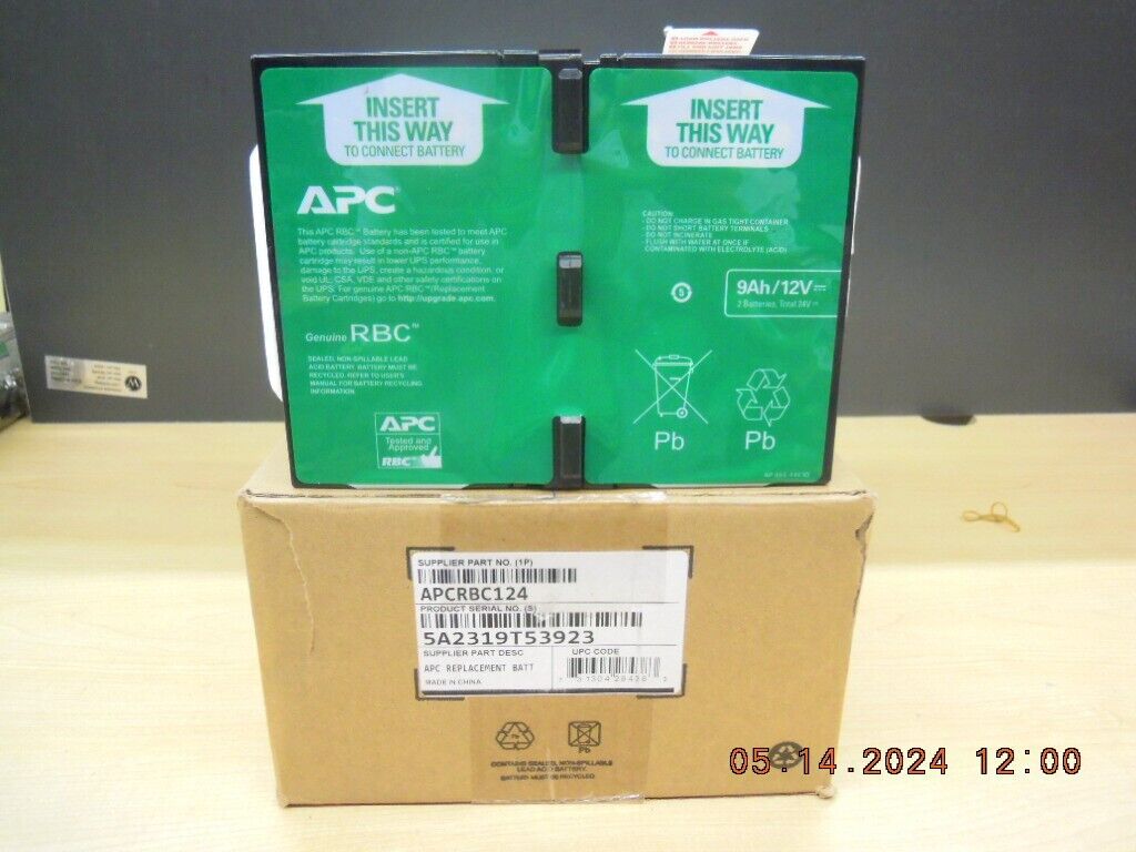 Genuine Brand New APC APCRBC124 Replacement Battery Cartrige 9Ah / 24VDC