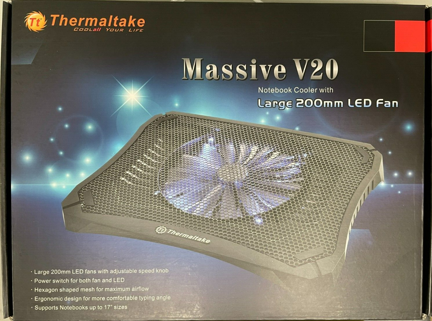 Thermaltake - CL-N004-PL20BL-A - Massive V20 Notebook Cooler