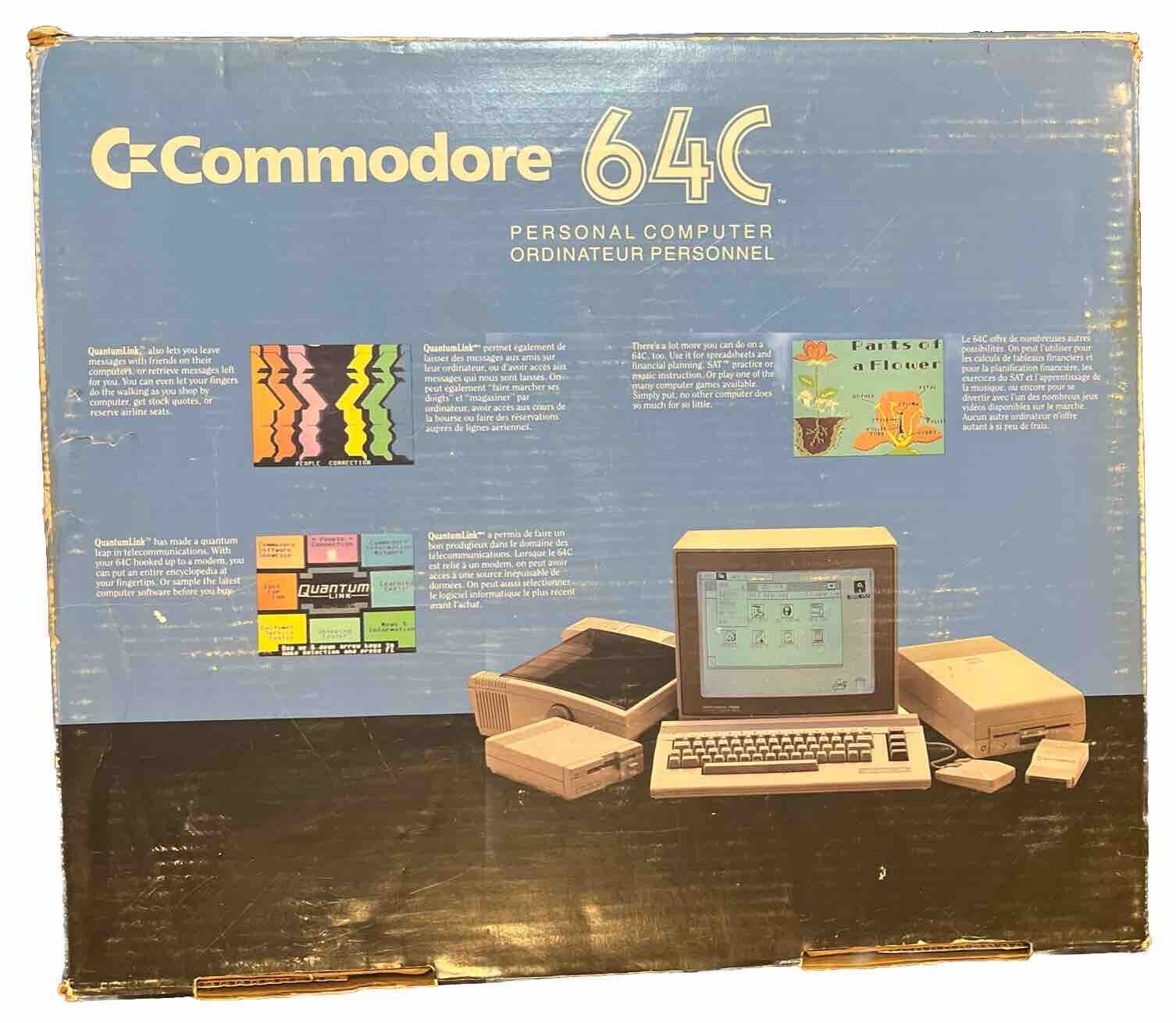 Vintage Commodore 64C Personal Computer w/Manuals & Power Supply TESTED