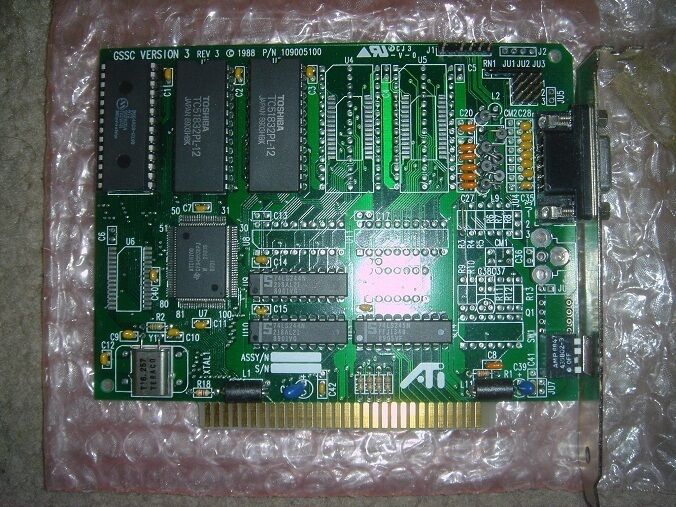 Early ATI 8 bit video card 9 pin connector 1988 - GSSC - Rare Vintage Hardware
