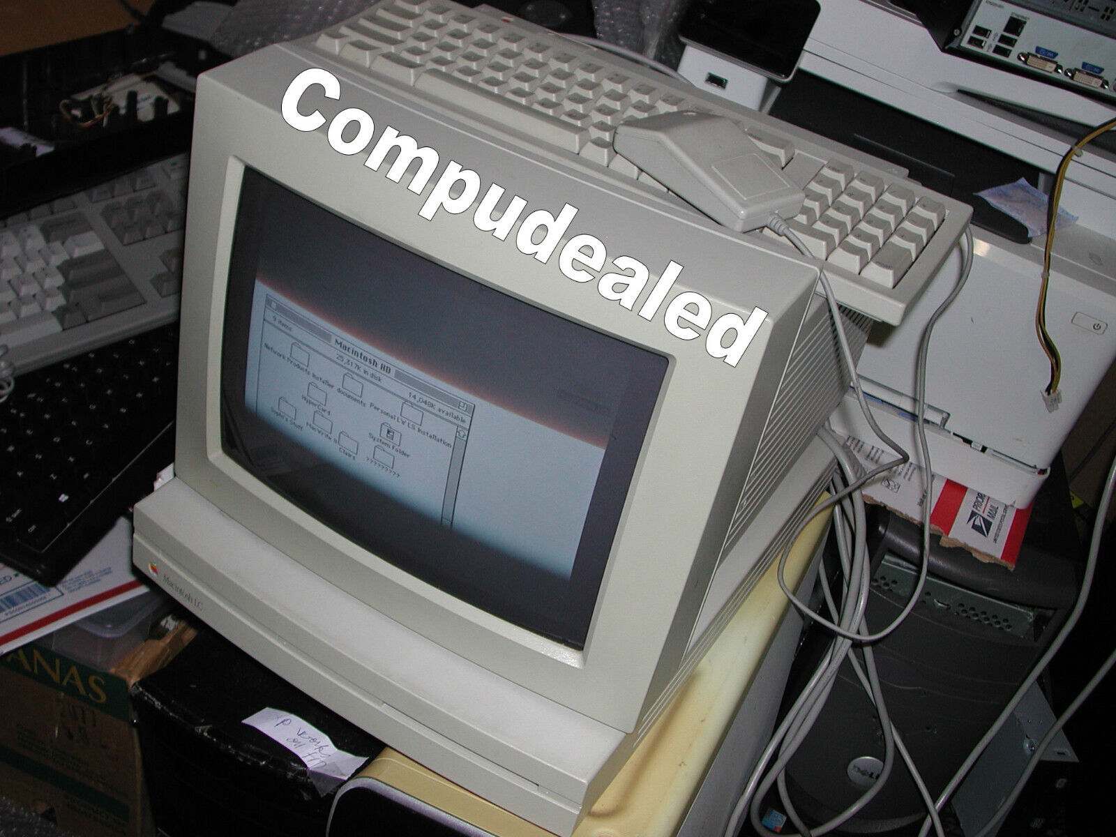 Apple Macintosh LC M0350, hdd 30mb, Apple printer, Keyboard, mouse,b/w Monitor
