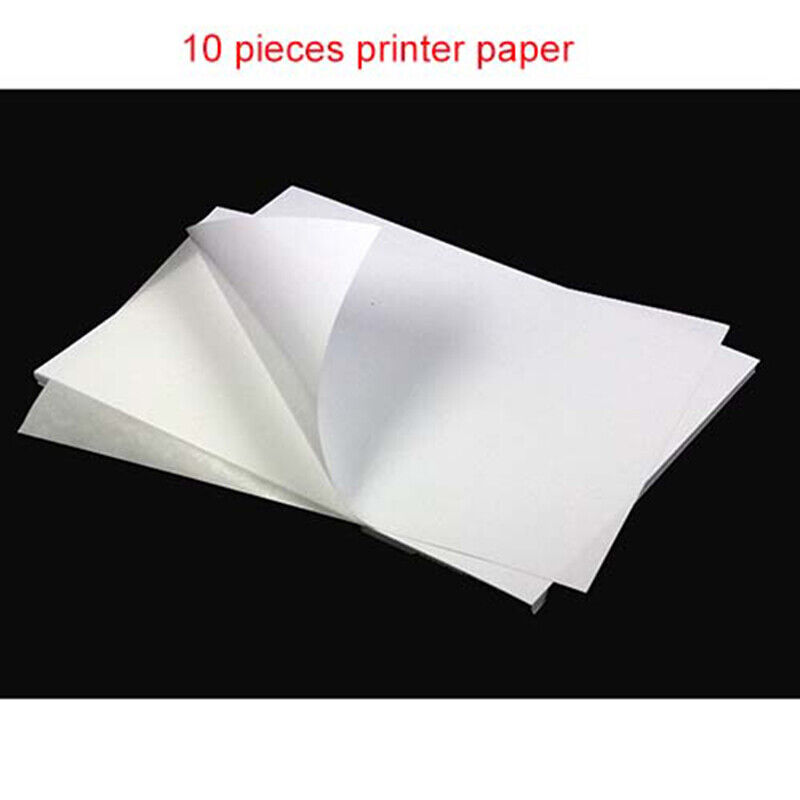 10Pcs A4 Sticker Paper Waterproof Adhesive Label Sheet for Inkjet Laser Printer
