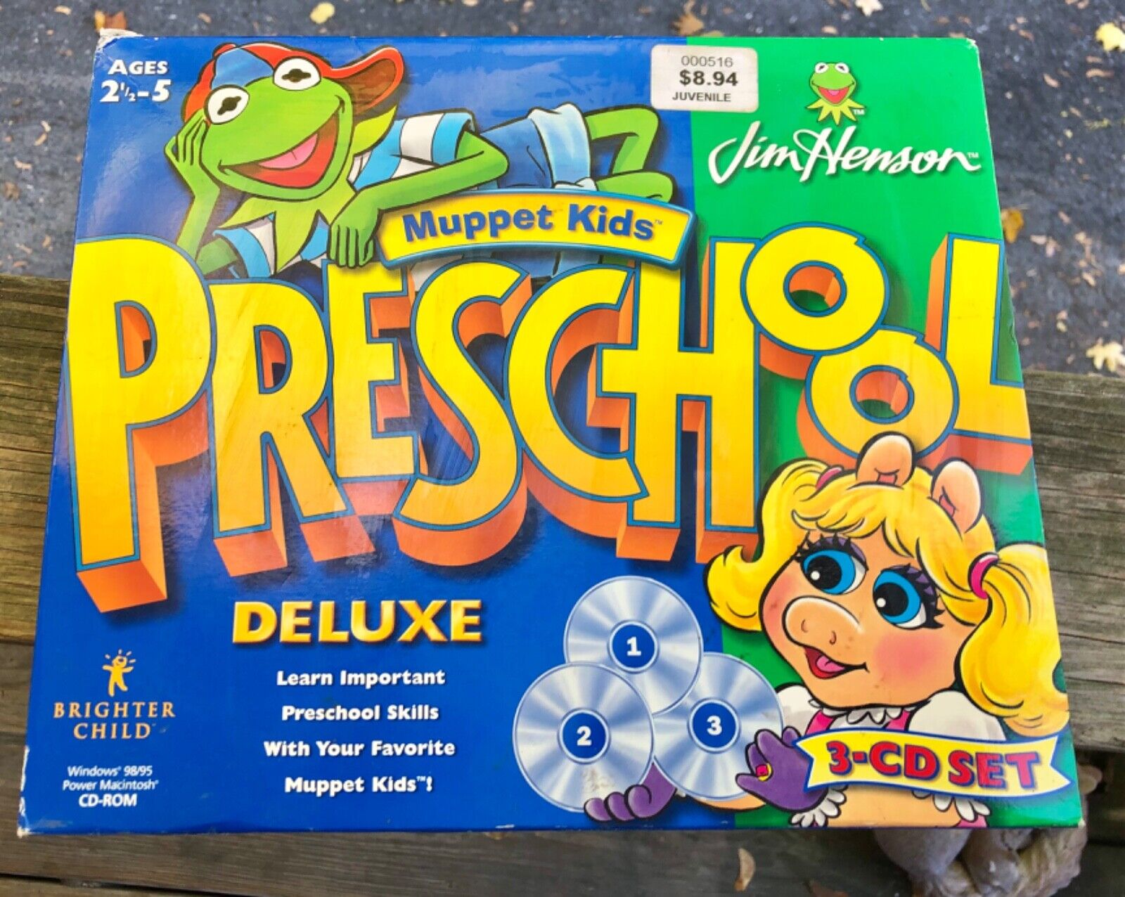 Muppet Kids Preschool Jim Henson Deluxe 3 CD Set NIB
