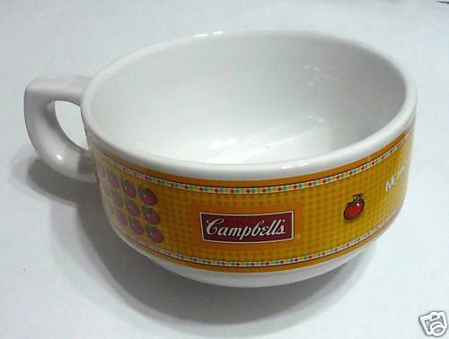 CAMPBELL\'S Soup Ceramic MUG BOWL Yellow THAILAND RARE New 2.5\