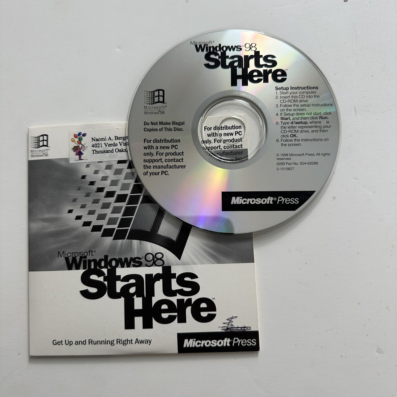 Windows 98 Starts Here CD