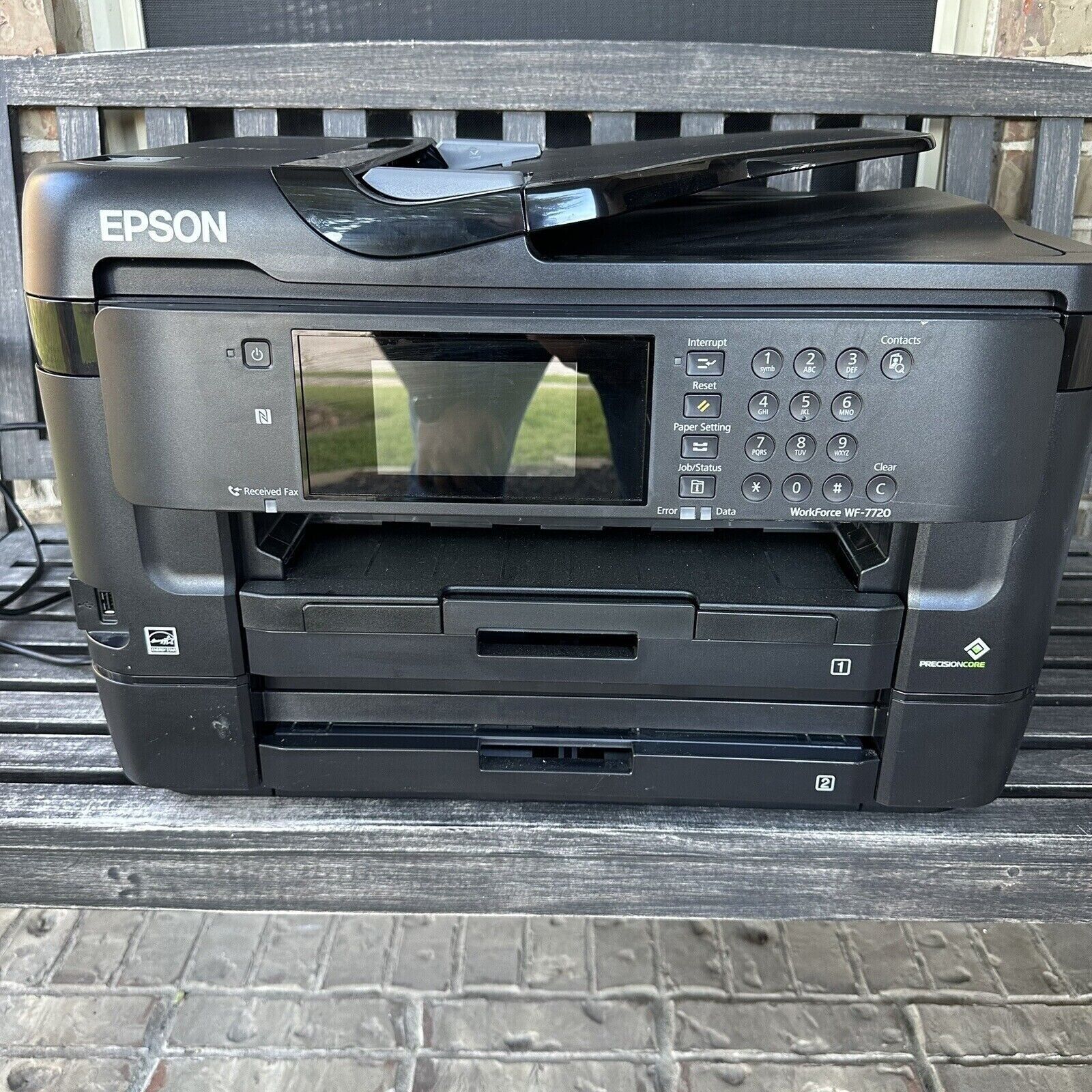 Epson Workforce WF-7720 All-In-One Inkjet Printer TESTED (Read Description)
