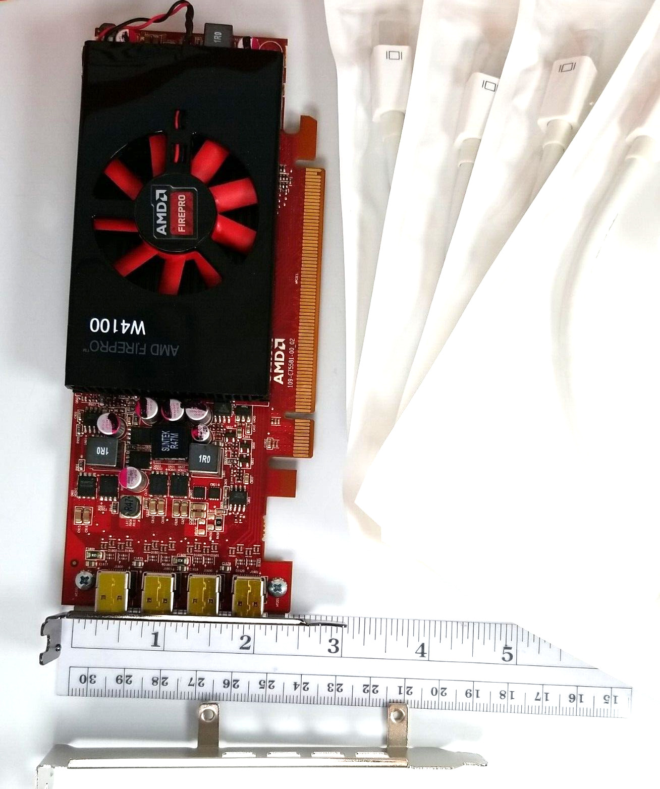 AMD FirePro W4100 2GB Mini DisplayPort X4 Monitors HDMI Windows 10 Video Card