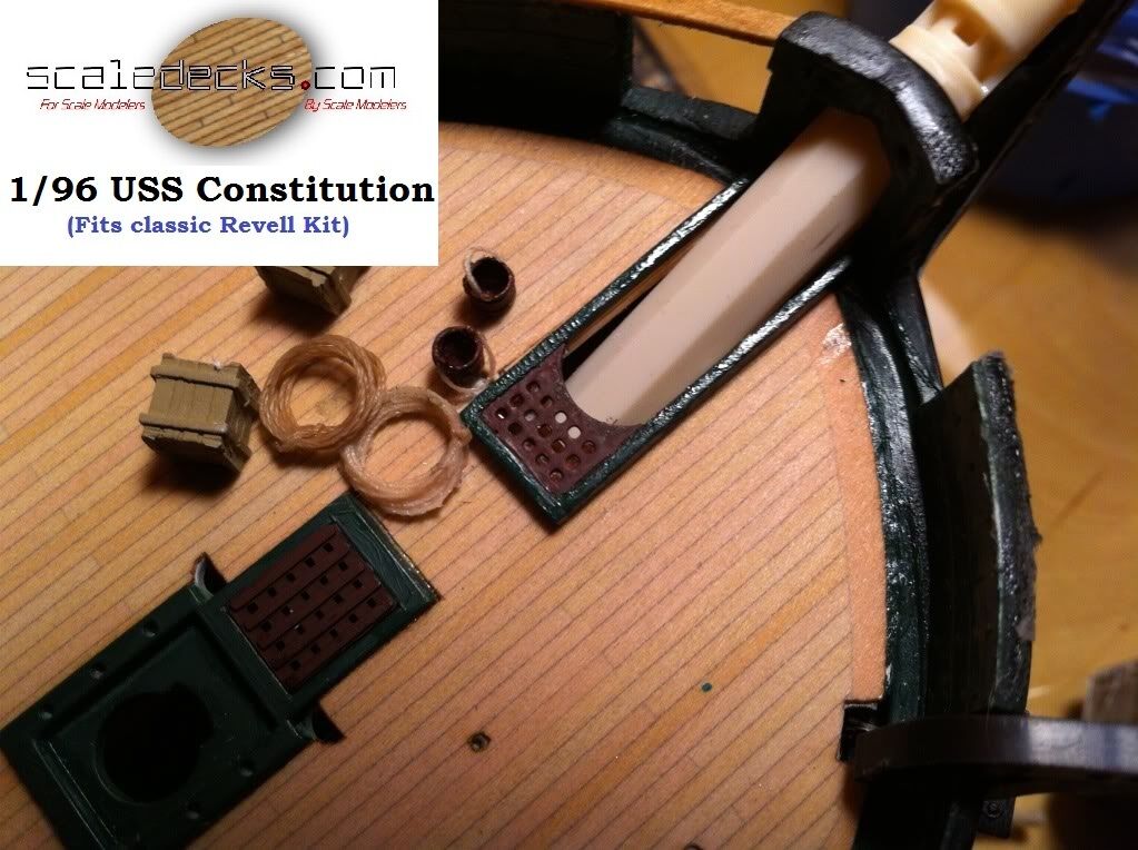 Wood Deck for 1/96 USS Constitution (fits Revell kit) by Scaledecks [LCD-11]