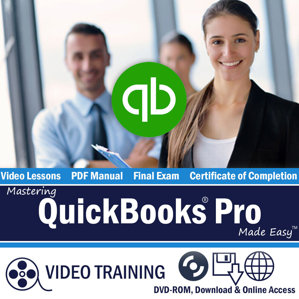 Learn QUICKBOOKS PRO 2017 Video Training Tutorial DVD and Digital Course 9 Hours