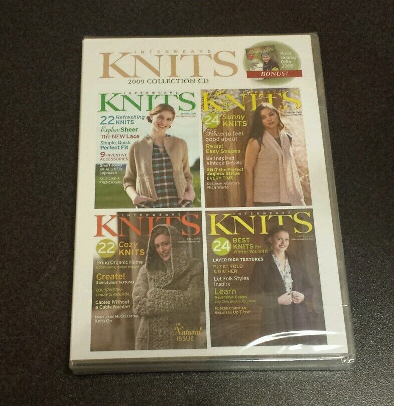 Interweave Knits: 2009 Collection (PC CD-ROM) hobby craft magazine patterns NEW