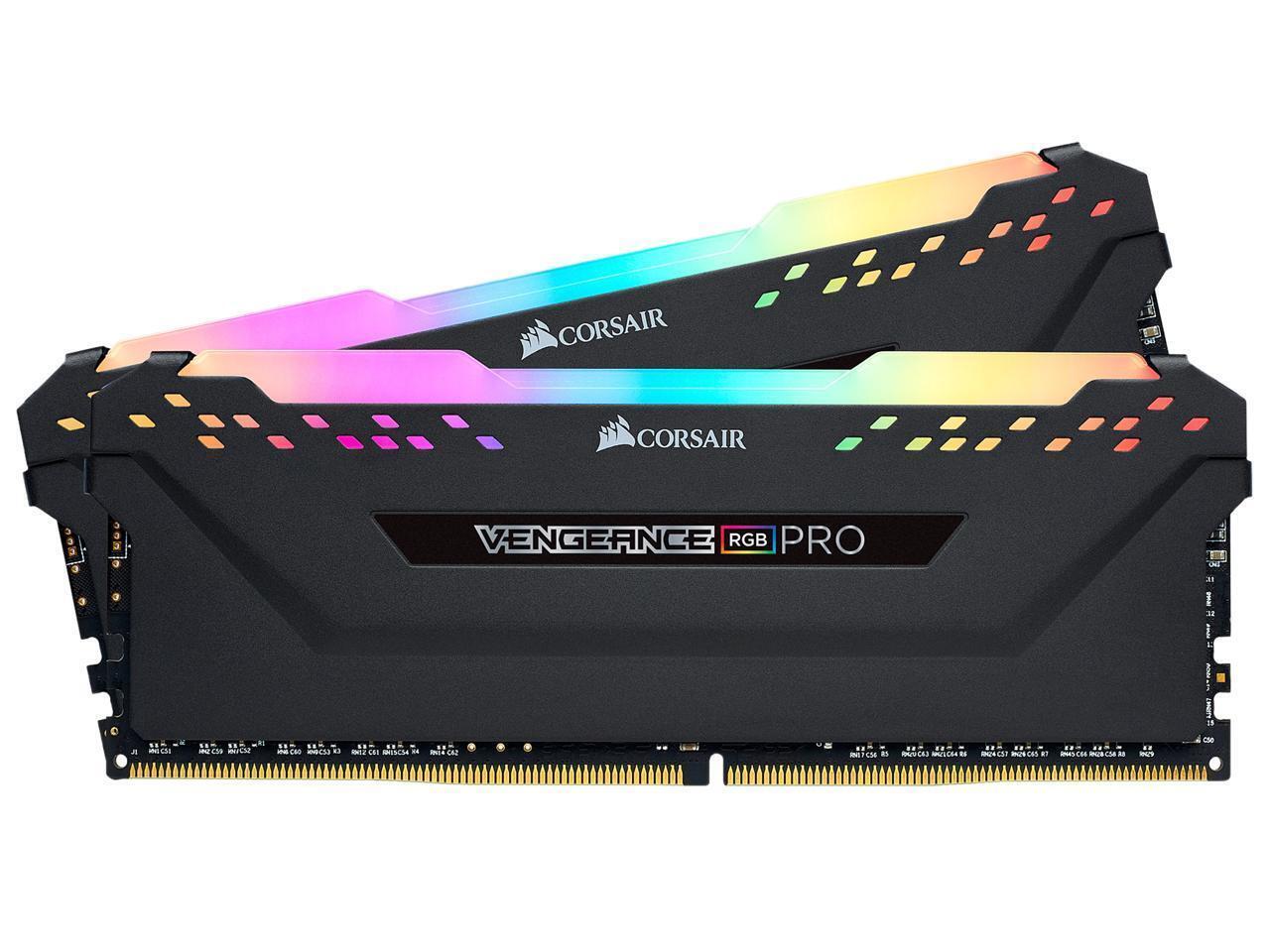 CORSAIR Vengeance RGB Pro 32GB (2 x 16GB) 288-Pin PC RAM DDR4 3600 (PC4 28800)
