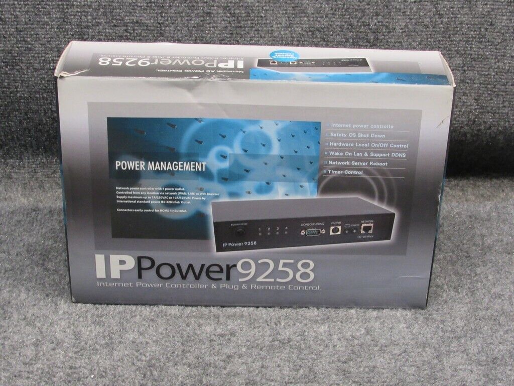 IP Power 9258T 4 Port Network Internet Power Controller w/ Remote *Tested*