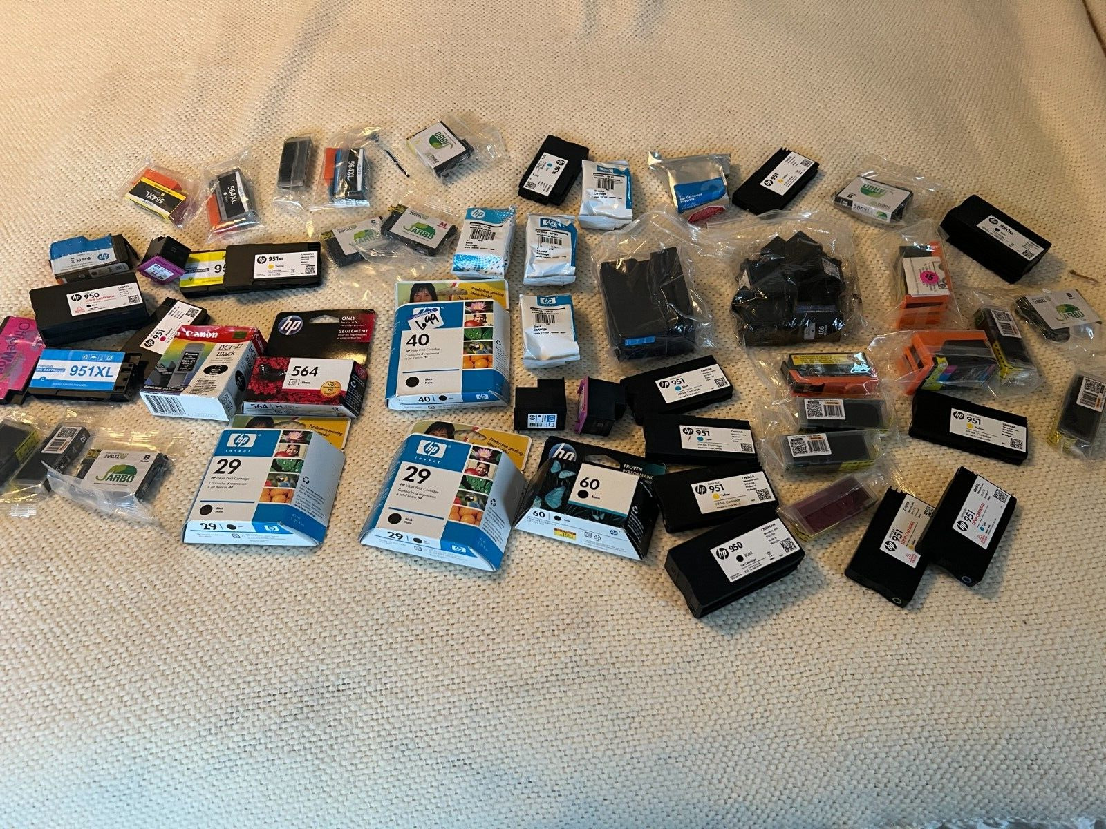 Huge Lot of Over 60 Expired Printer Ink HP, Jarbo, Cannon, etc