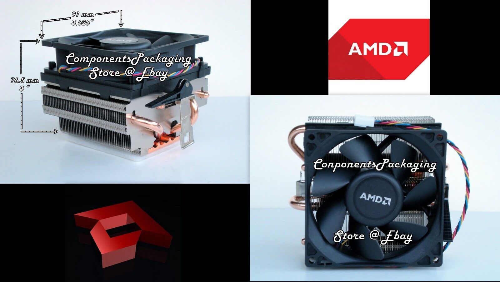 AMD A10-7870K Cooler Fan + Heatsink 125W Near Silent Thermal Solution - (NO CPU)
