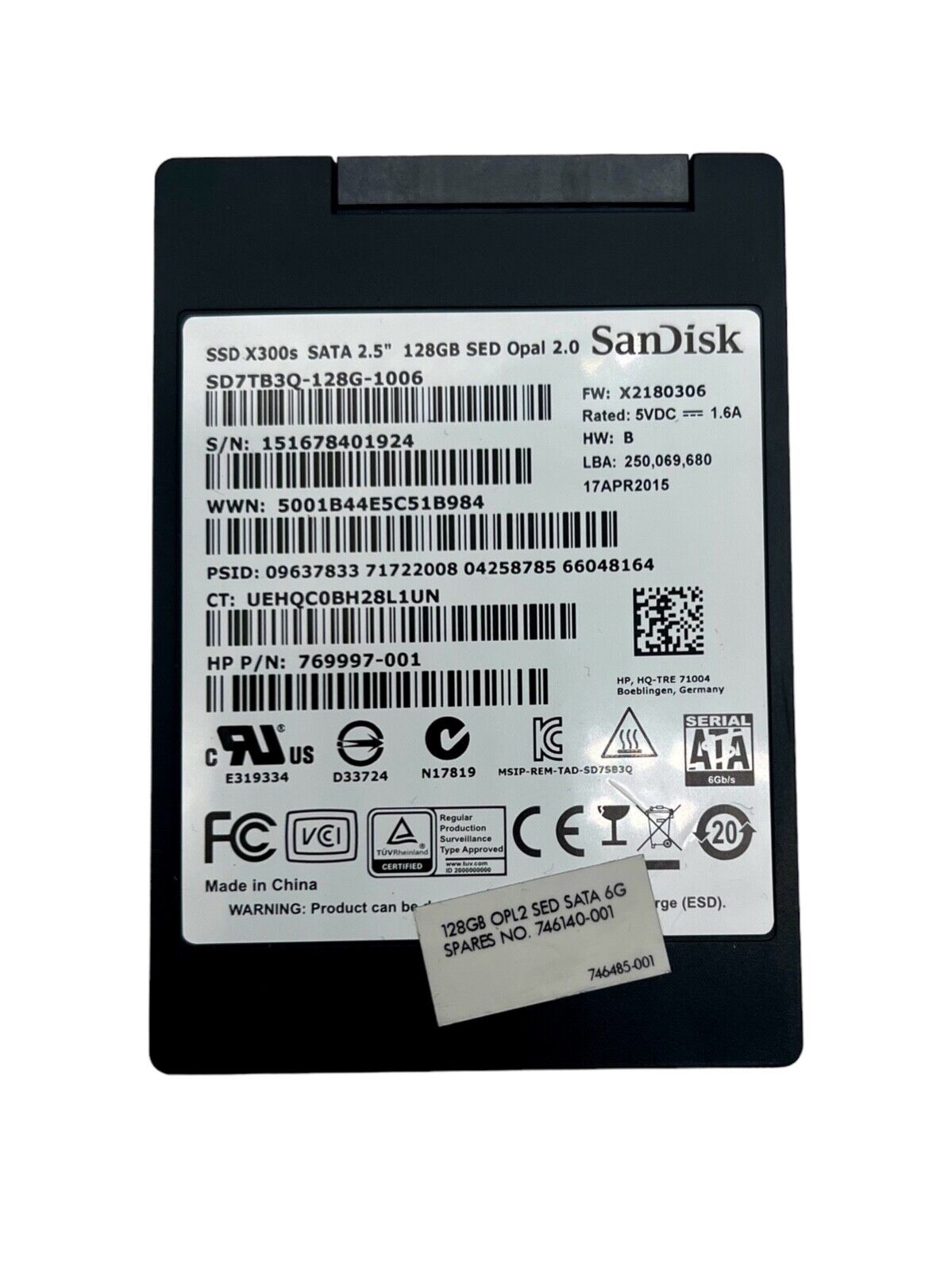 Sandisk X300  128GB 2.5\