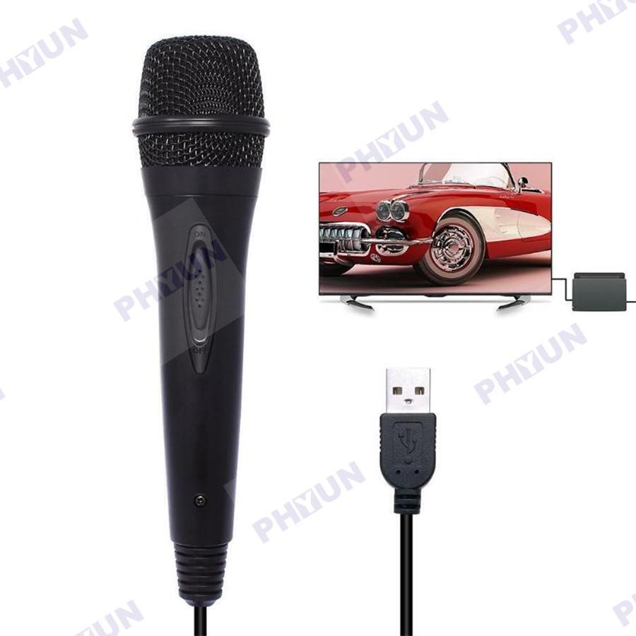 USB Wired 3m/9.8ft Gamepads use Microphone High Performance Karaoke MIC Switch