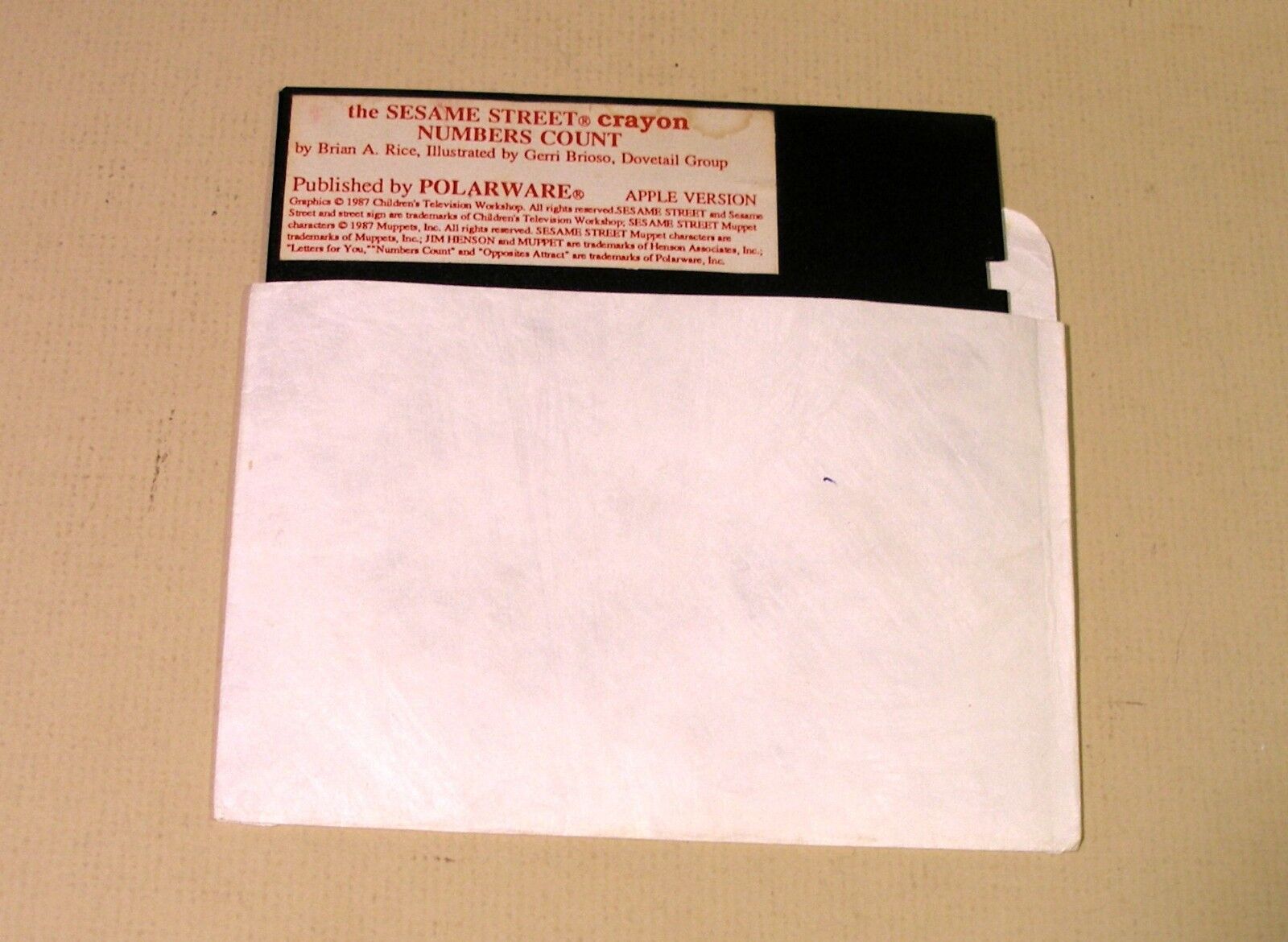 Numbers Count Disk by Polarware for Apple II Plus, IIe, IIc, IIGS, 1987