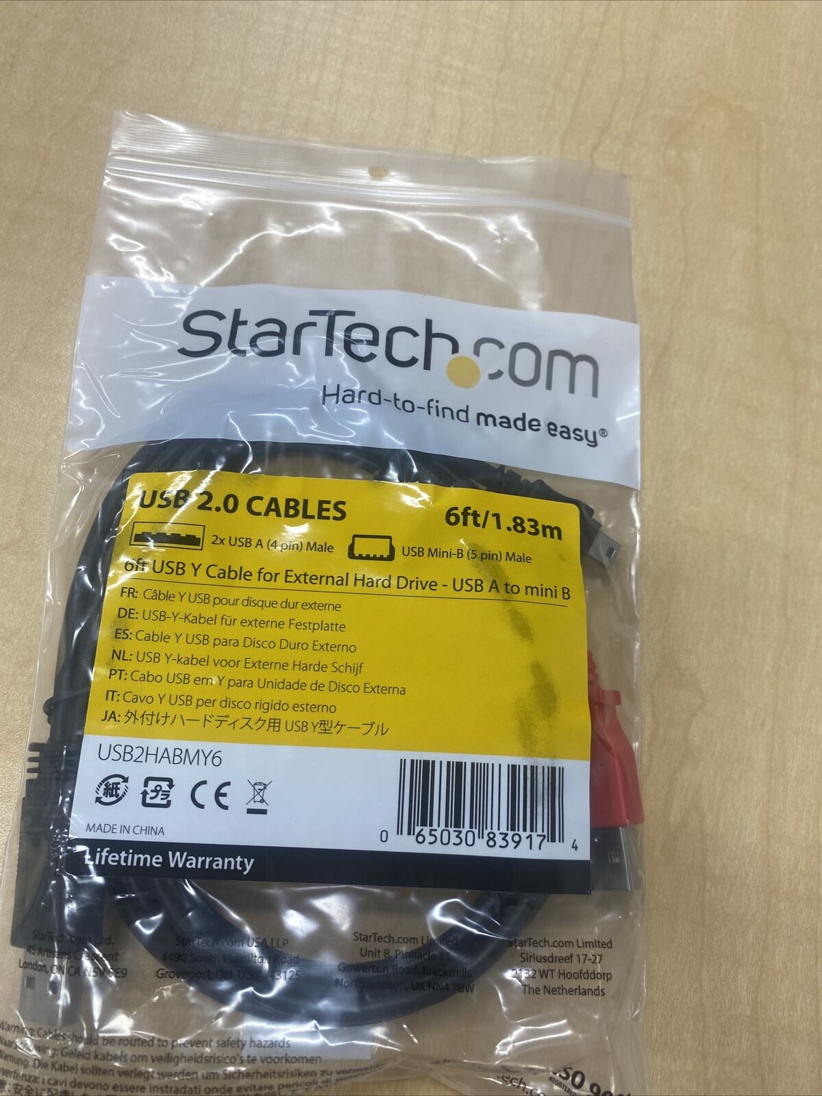 STARTECH USB-C to USB-A Cable M/M  2 m (6 ft.) USB 2.0 usb. 1.83m
