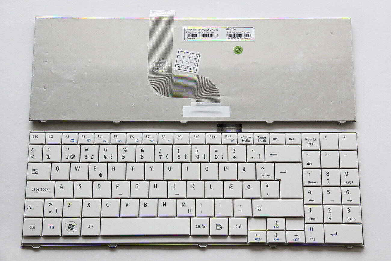 Norwegian Danish Nordic Keyboard for Medion Akoya S5611 S5612 MD97930 Tastatur