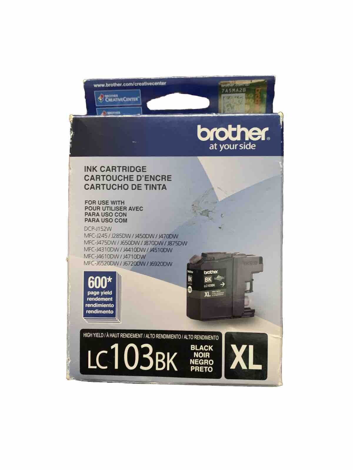 Genuine Brother LC103BK XL Black Ink Cartridge Expired 05/2021 New.