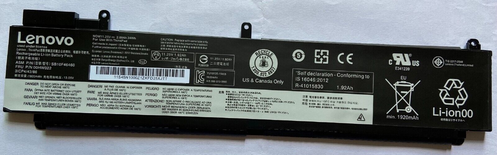 NEW Genuine 00HW023 00HW022 T460s T470s Battery forLenovo ThankPad SB10F46460