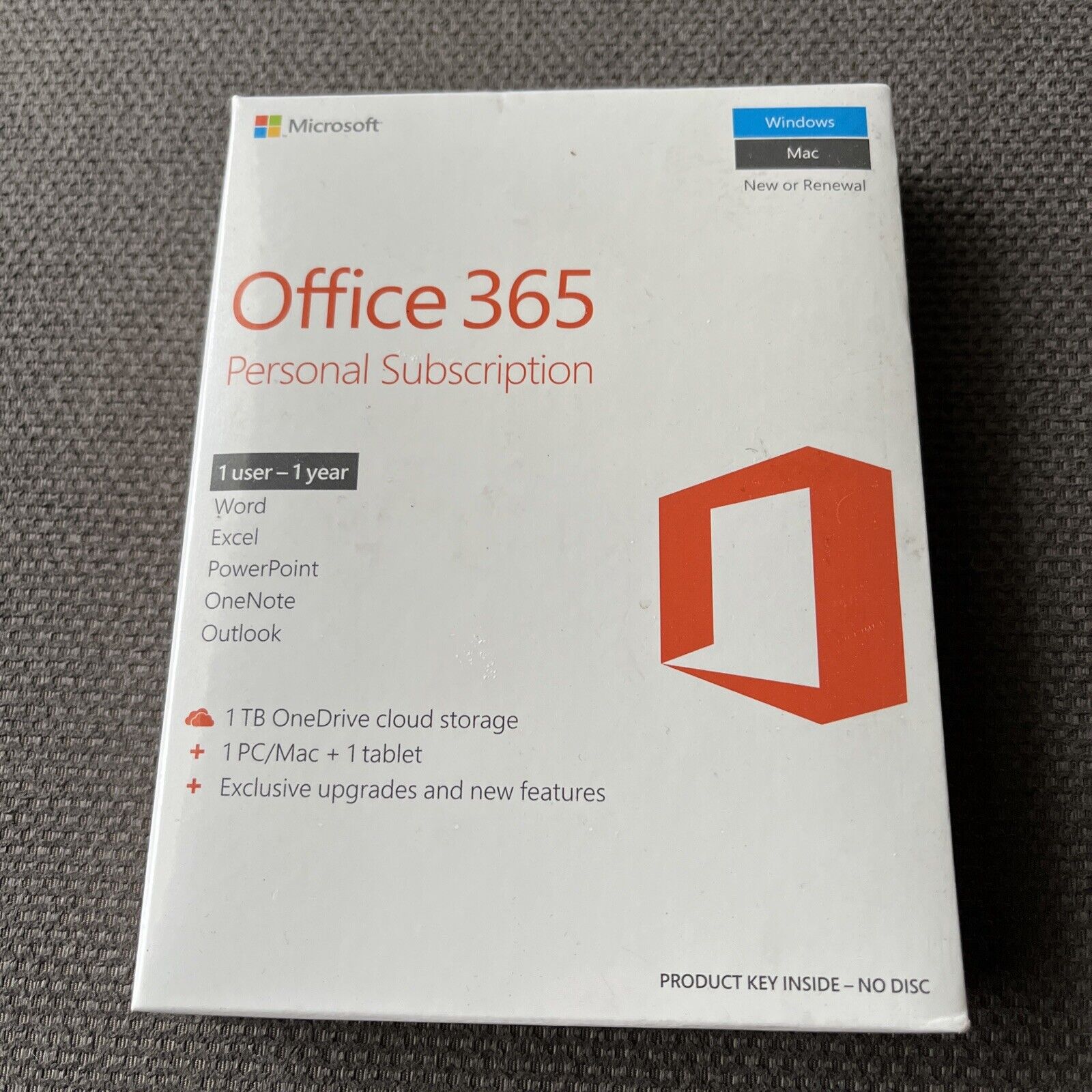 BRAND NEW Microsoft Office 365 Personal PC or Mac Subscription Retail