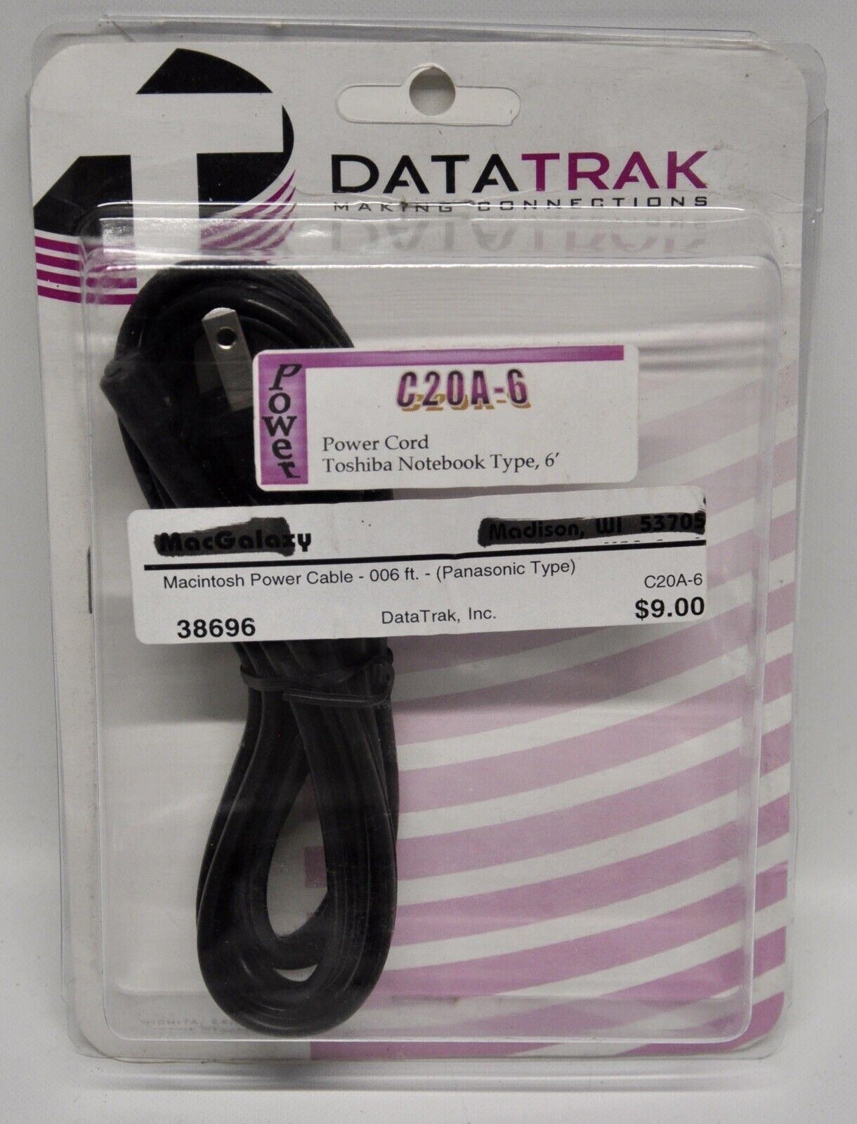 Vintage Cable - NIB 6\' Power Cord [Laptop or Power Supply] (Toshiba Type)