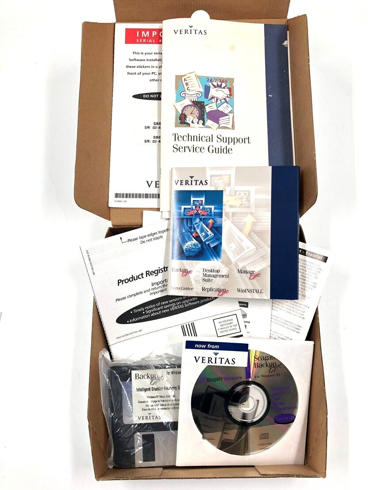 Veritas Backup Software Desktop CD\'s & Manual EXEC