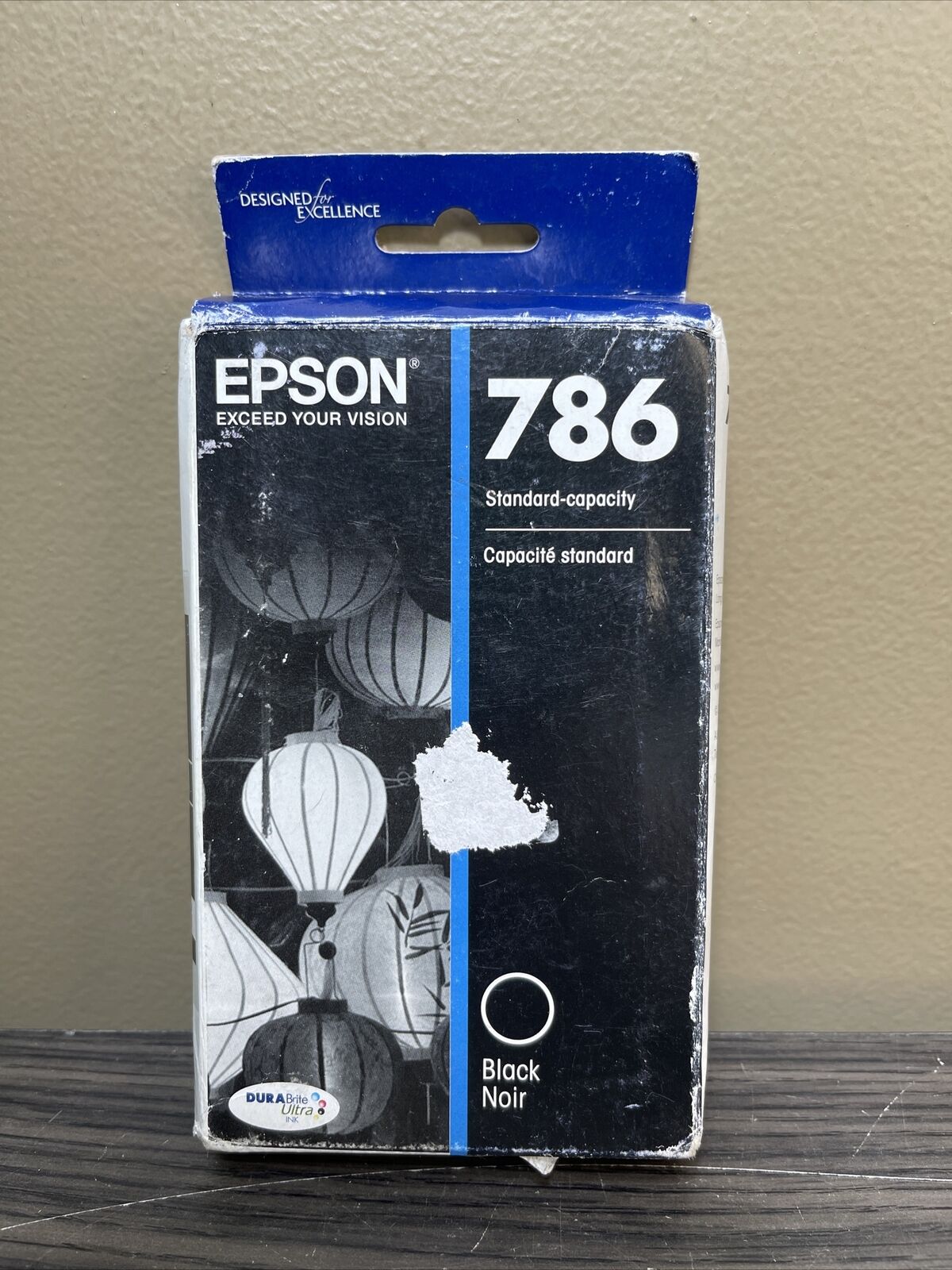 Genuine Epson 786 Black Ink Cartridge Exp 2021