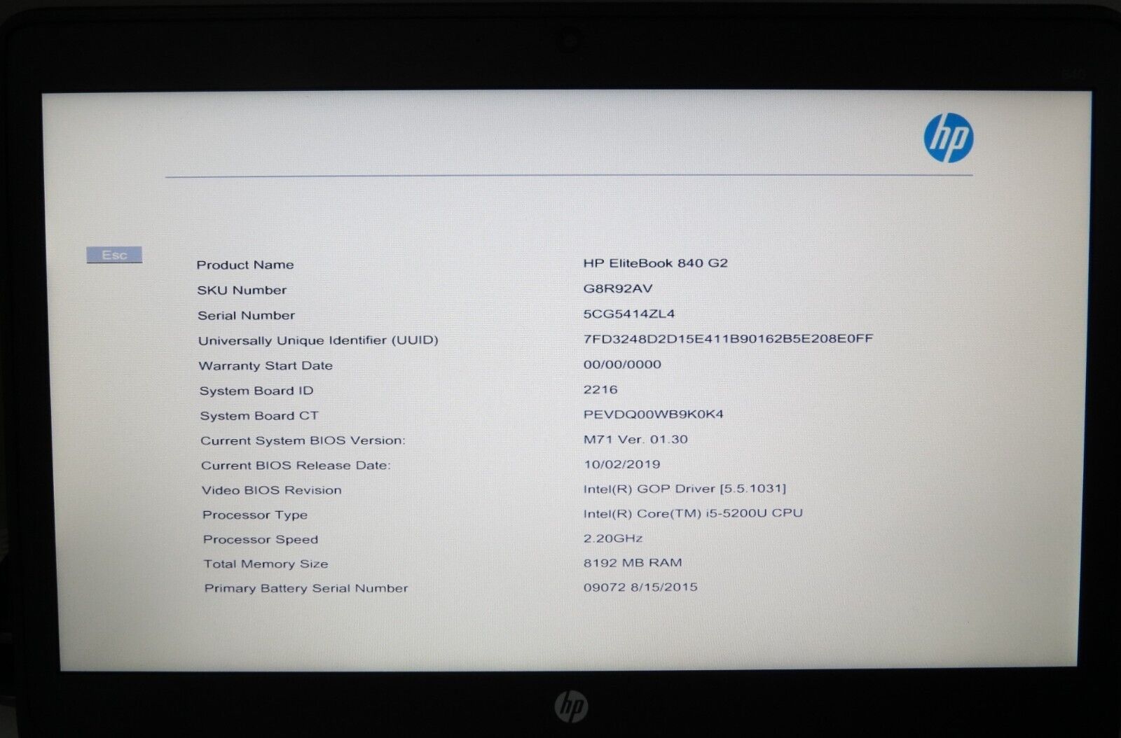 Lot of 3 HP EliteBook 840 G2 / i5-5200U @ 2.20 / 8GB RAM / No OS, SSD / *READ*