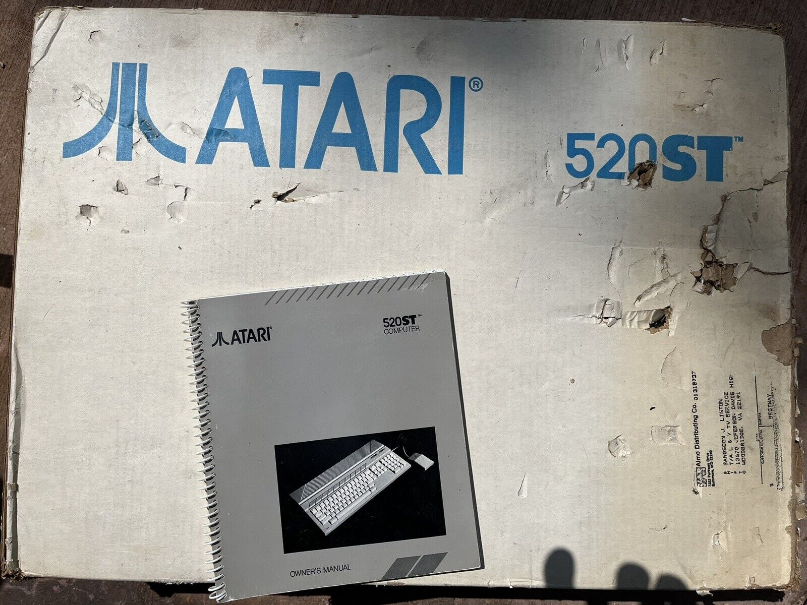 Atari 520ST 1 Meg  Computer w/Power Supply & Original Box + ADSPEED ST