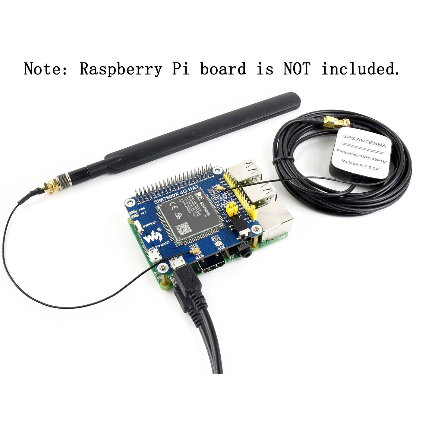4G LTE GPS Module HAT Starter Kit for RPI Raspberry Pi Zero 2 W 3 Model B Plus 4