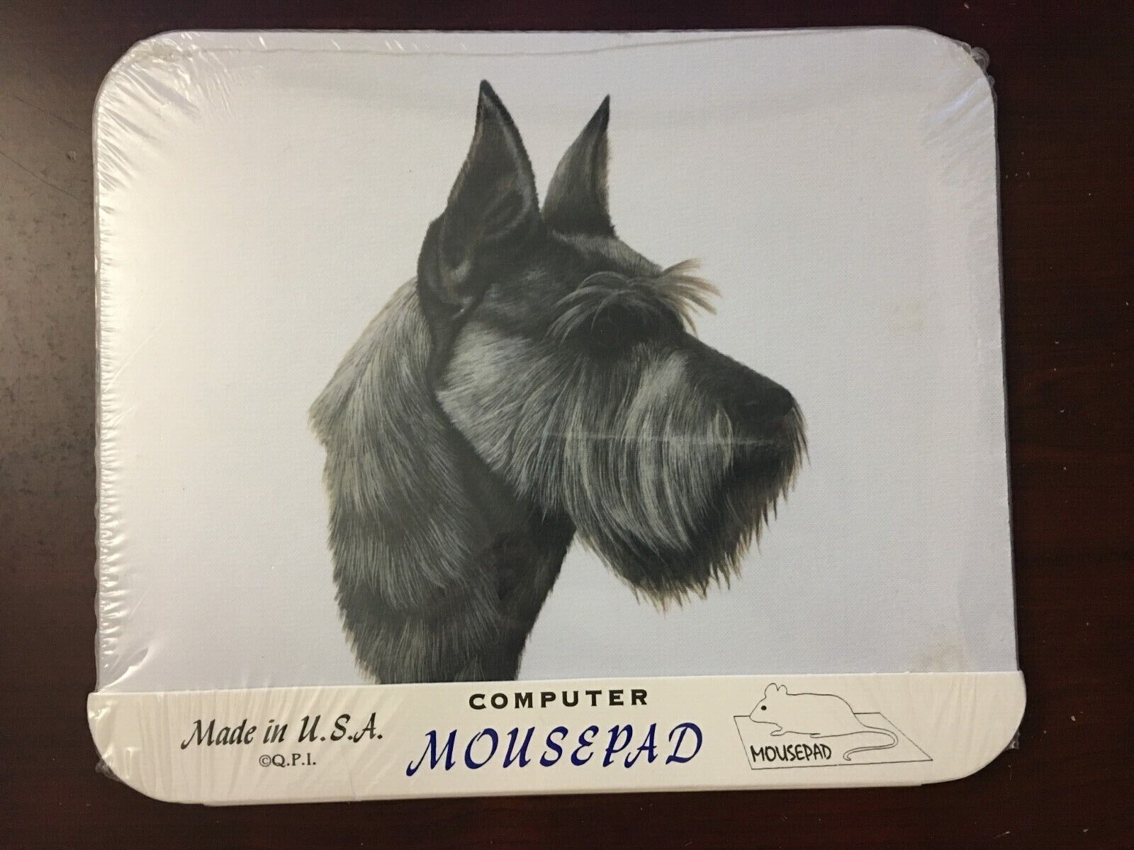 Vintage Computer Mousepad USA Dog Schnauzer