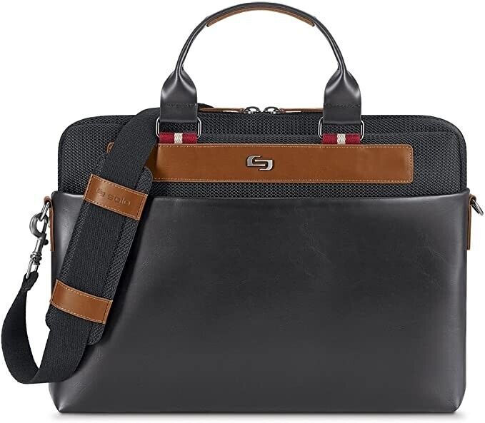 NEW with Tags Solo New York Southhampton 15.6-inch Slim Laptop Briefcase Black