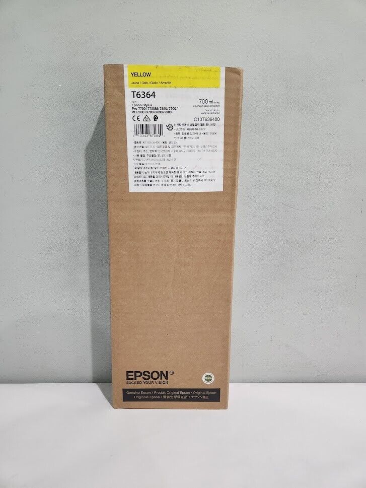 Epson T6364 Yellow 700ml Ink Cartridge EXP 2019