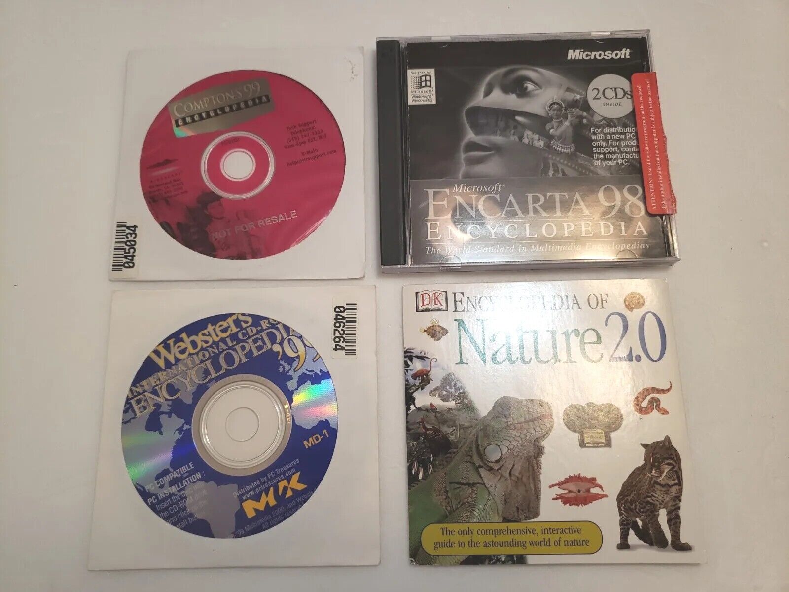 Microsoft Encarta 98 Encyclopedia PC Software Vintage 90s Plus More