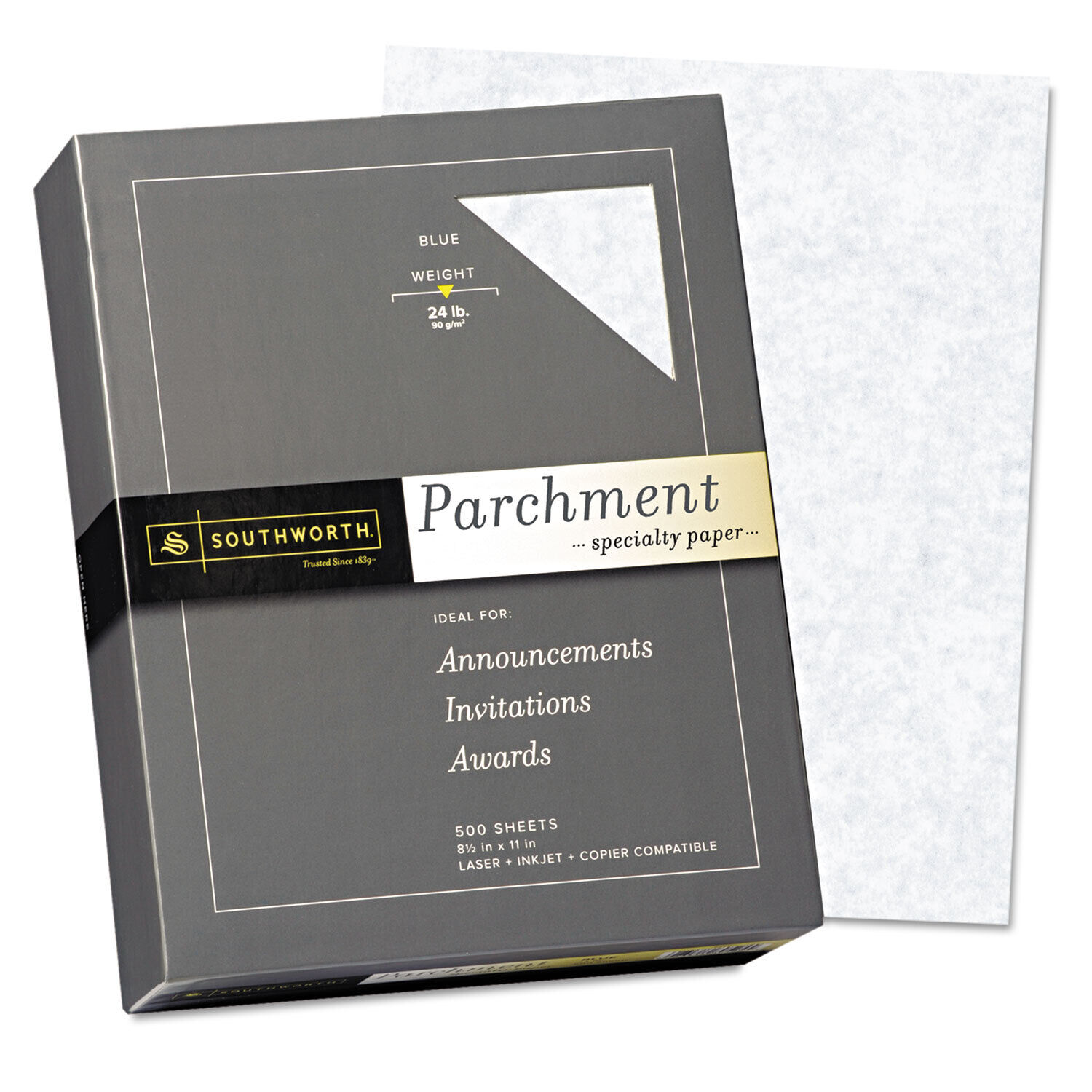 Southworth Parchment Specialty Paper Blue 24 lb. 8 1/2 x 11 500/Box 964C