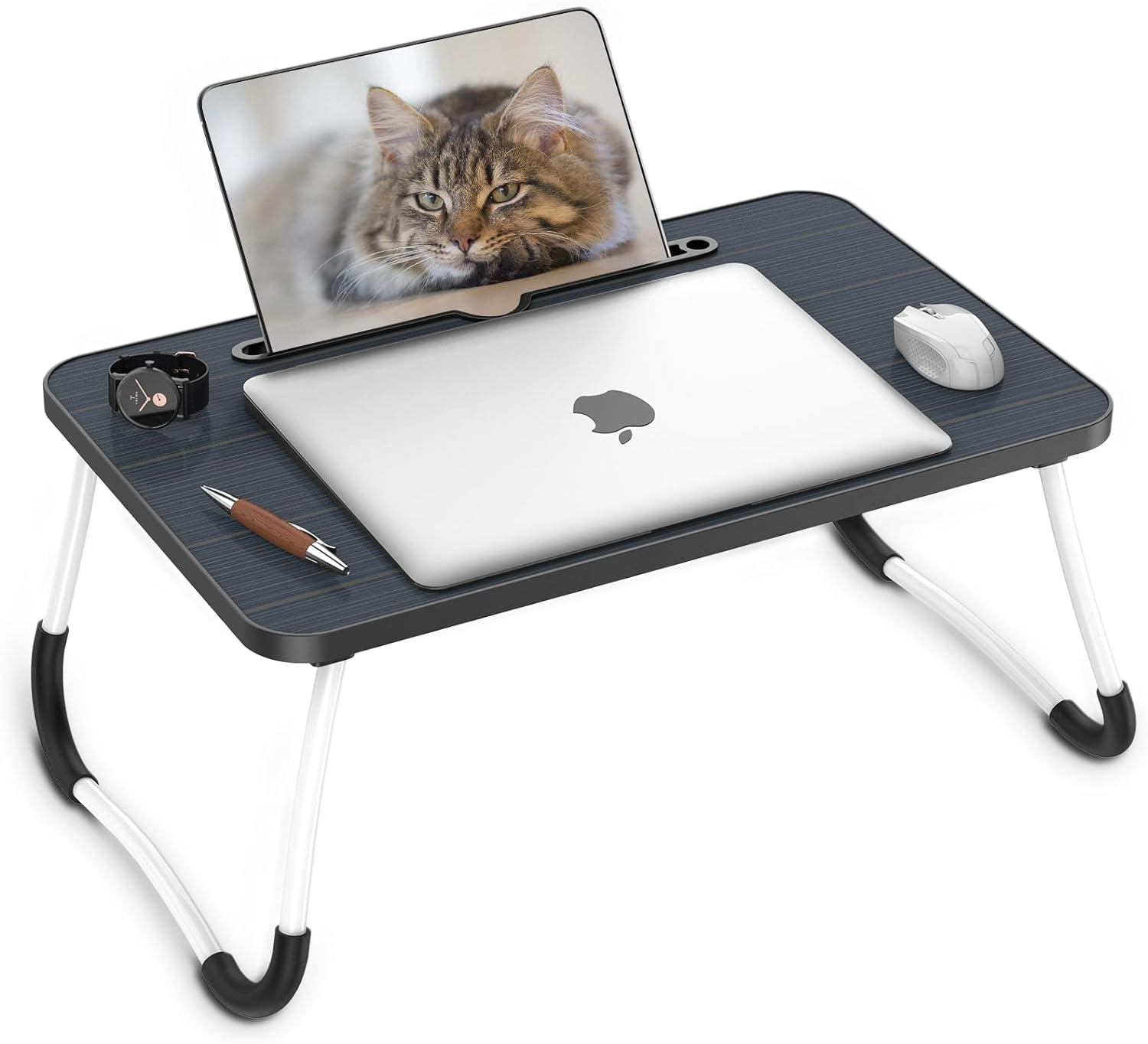 Laptop Bed Desk, Foldable Laptop Table Tray, Lap Desk Laptop Stand for Bed Lap T