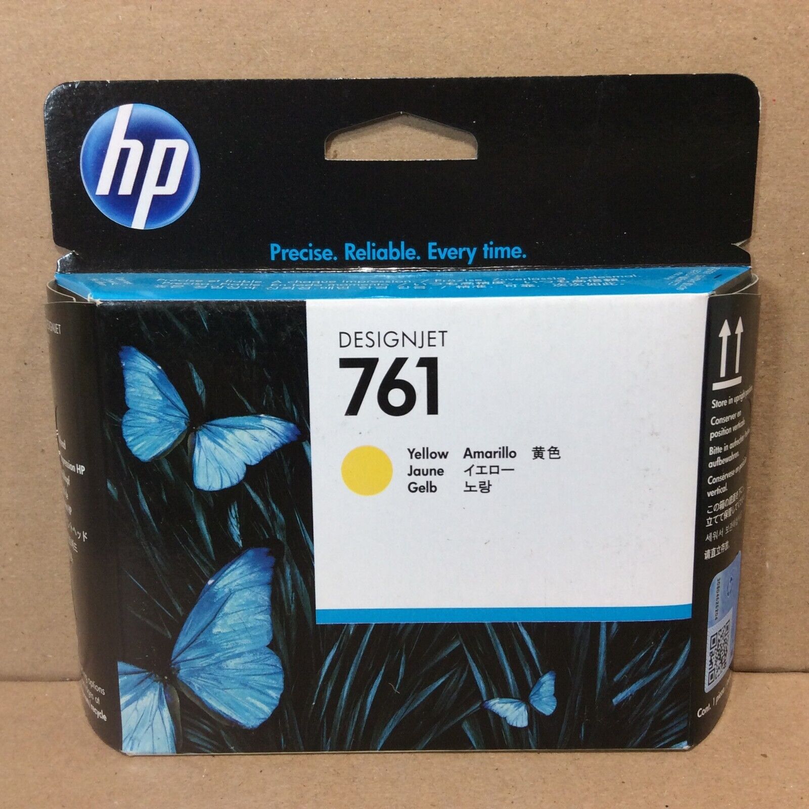 Genuine HP 761 Yellow Printhead Ink CH645A - Brand New / Fresh 04/2023 / Nice