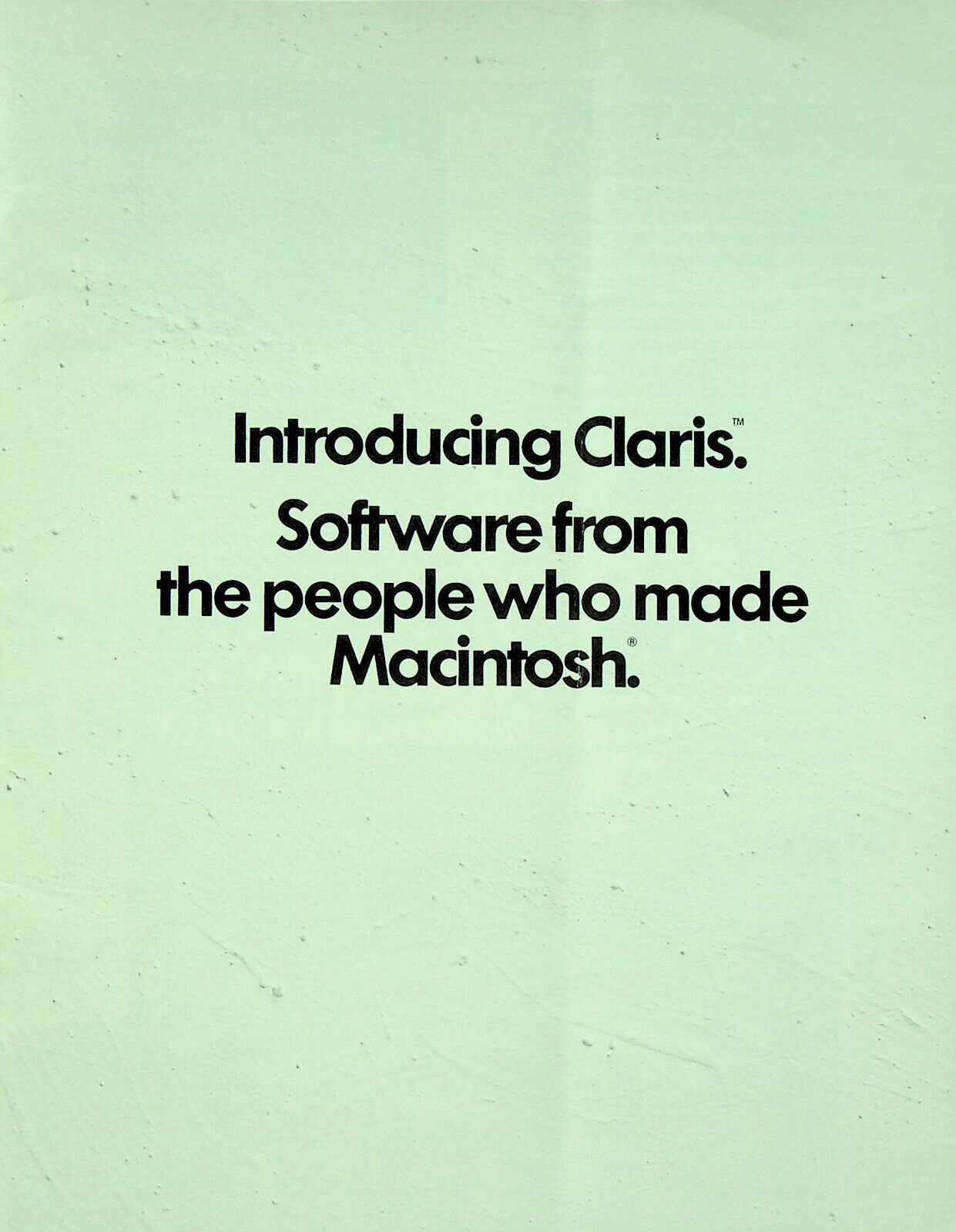Claris Software Brochure (1988) - Pre-owned