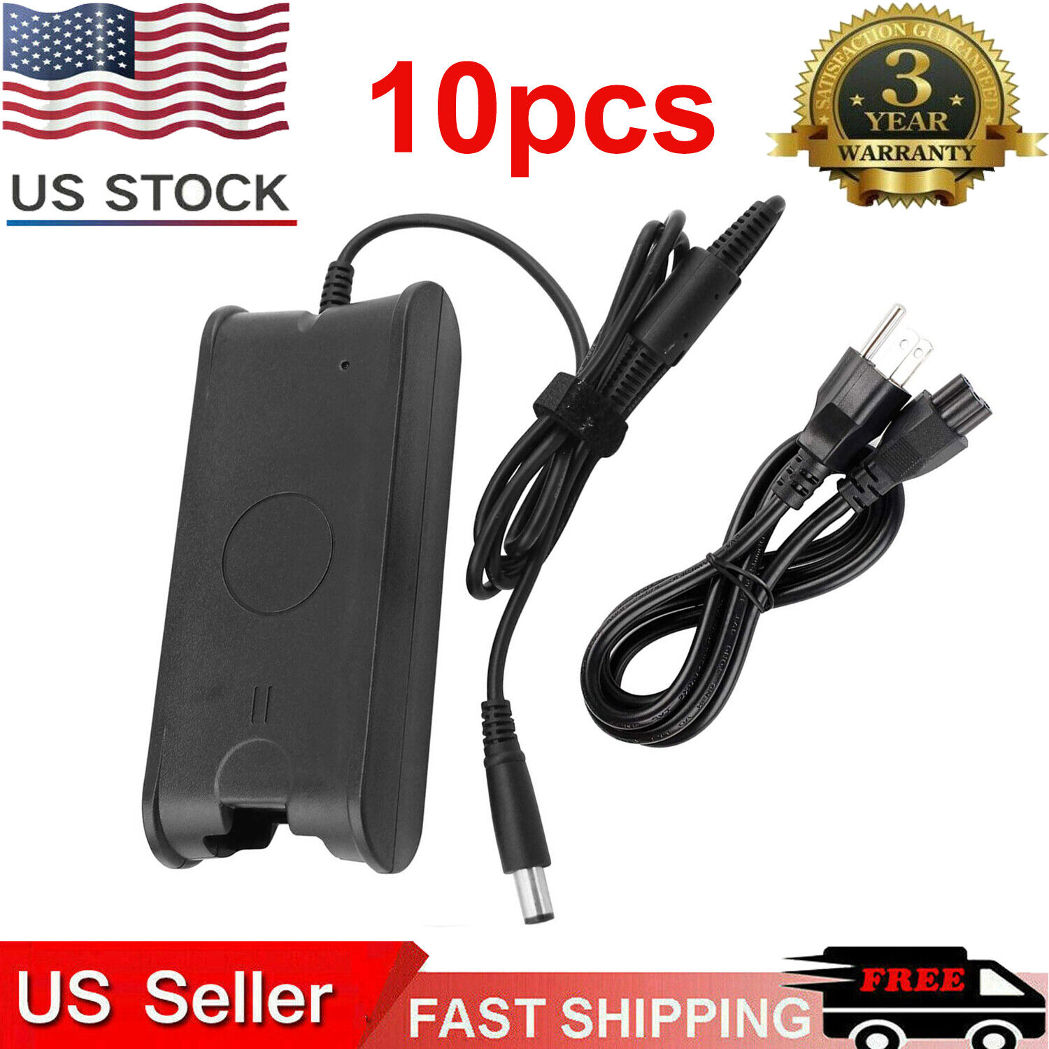 Lot 10 for Dell 65W 19.5V AC Adapter Charger Laptop 9RN2C 9T215 5U092 6T Big Tip