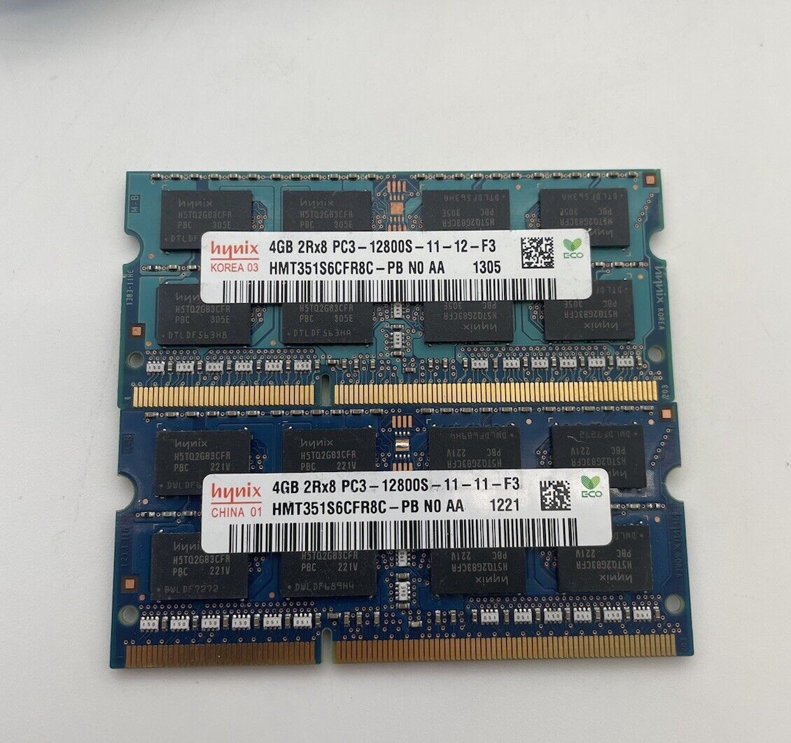 Hynix 4GB 2Rx8 PC3-12800S SODIMM Laptop RAM Card HMT351S6CFR8C-PB N0 AA