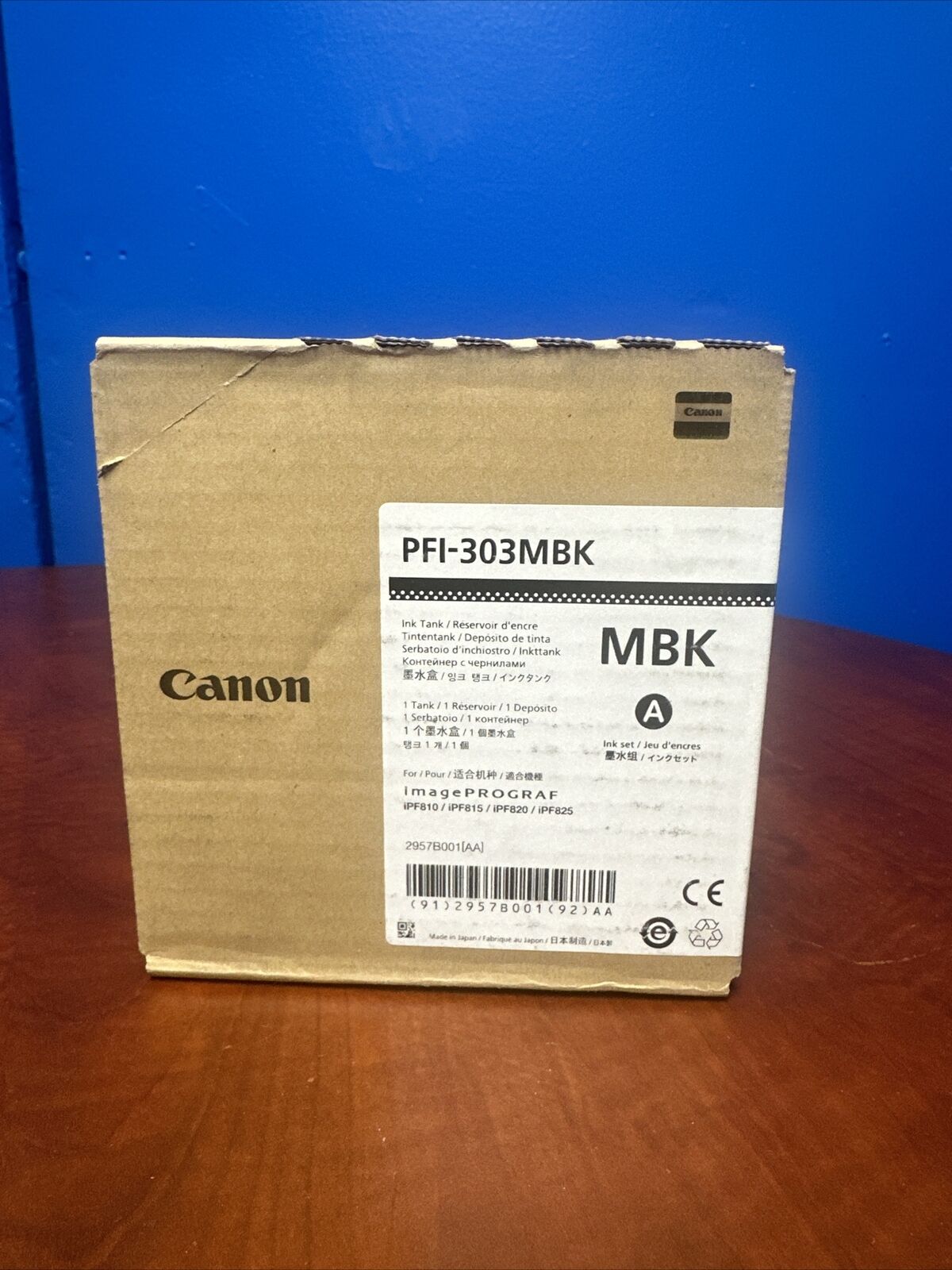 2021 Genuine Canon PFI-303MBK 330ml Matte Black Ink Tank iPF810-iPF825