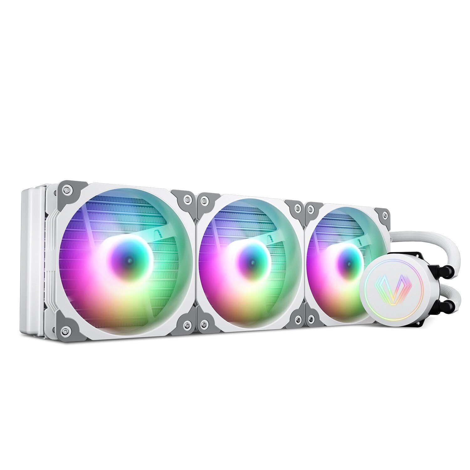 Vetroo V360 White ARGB Computer CPU Liquid Cooler 360mm Radiator For AMD AM4