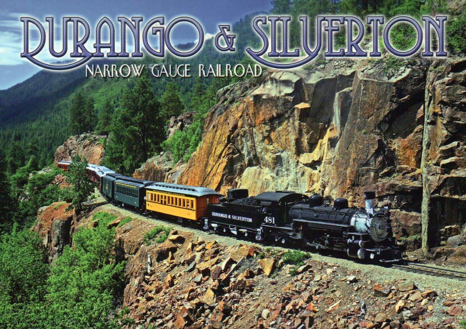 Durango & Silverton Narrow Gauge Railroad, Colorado, Locomotive,Train - Postcard